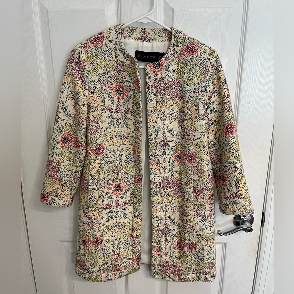 Zara floral coat